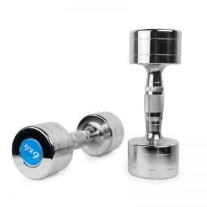 chrome dumbbell set