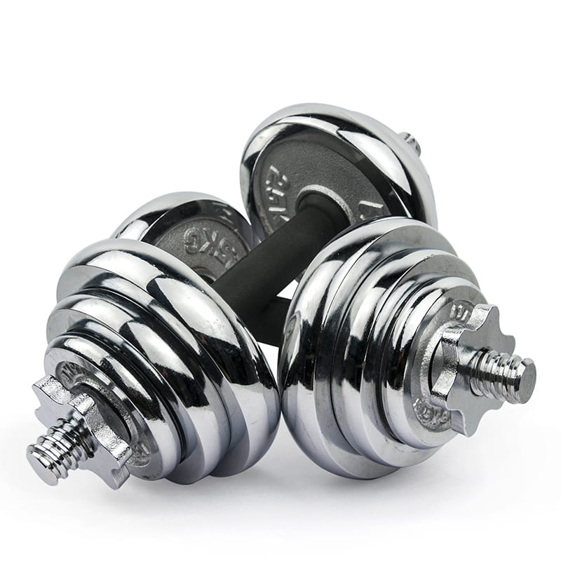 chrome adjustable dumbbells