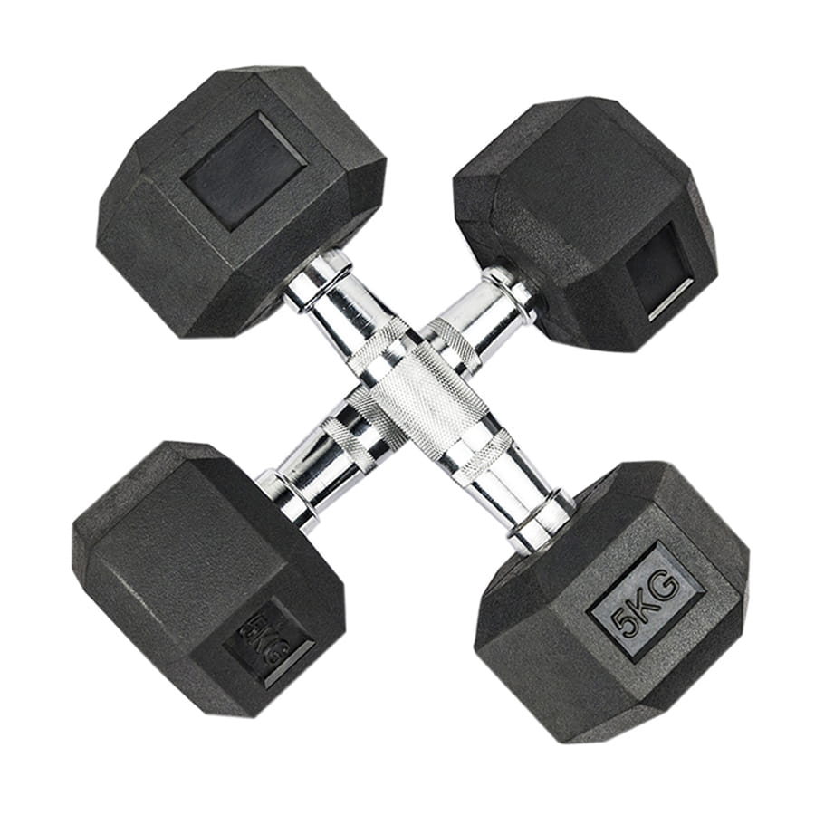 Rubber Hex Dumbbells