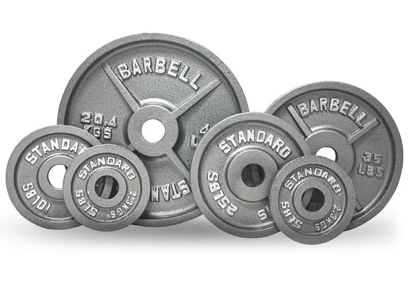 standard barbell plates