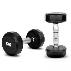 12 sided rubber dumbbells