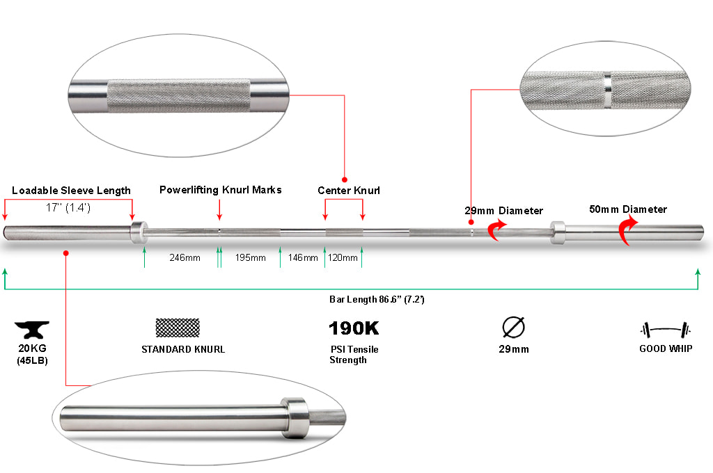 stainless steel barbell