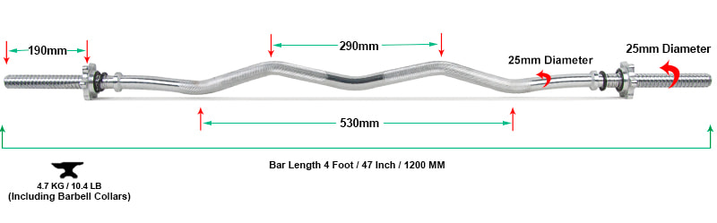 threaded curl bar