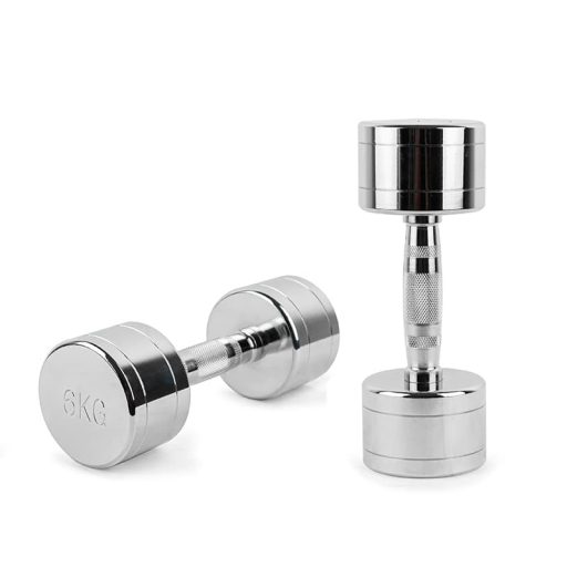Chrome Dumbbell Set with Contoured Handle (1KG to 10KG)