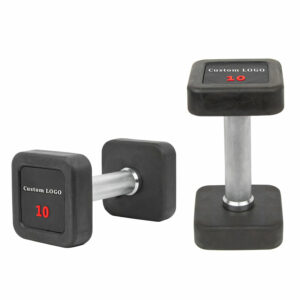 Square Head Rubber Coated Dumbbells